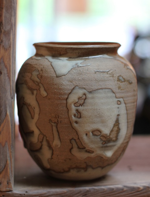 studio ceramic, vintage, vase, beige glaze
